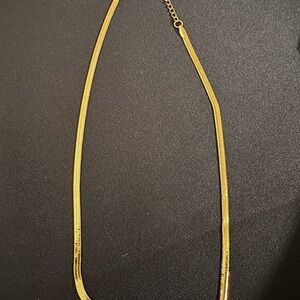 Elegant Gold Herringbone Necklace